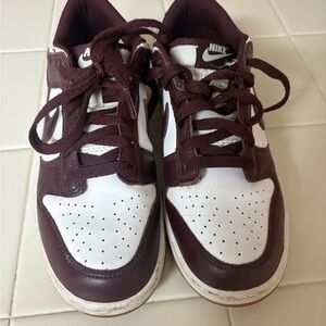 Nike Kids Sneakers - White and Dark Brown